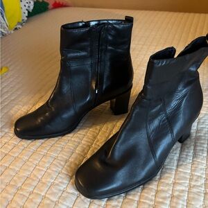 Zipper Black Ankle Boots